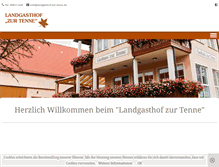 Tablet Screenshot of landgasthof-zur-tenne.de